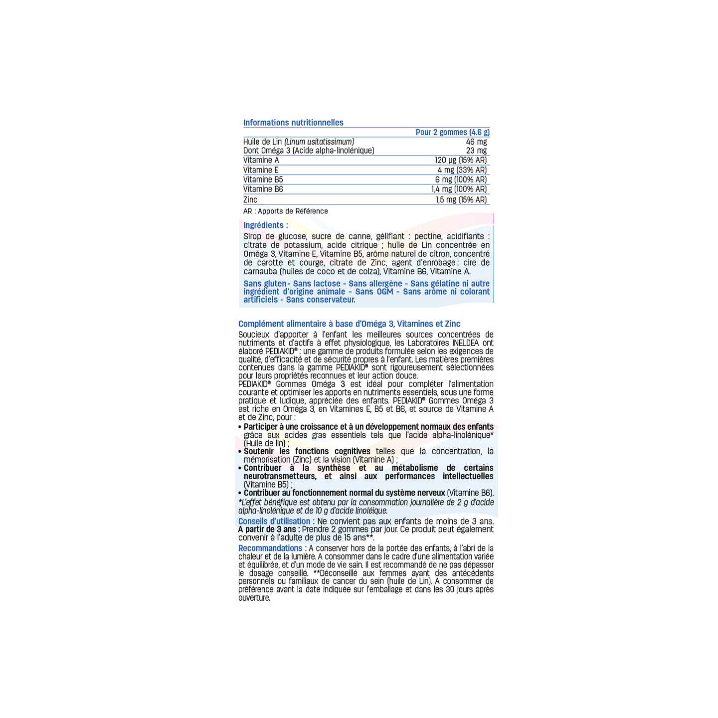 PEDIAKID® Gommes Oméga 3