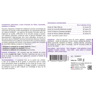 PEDIAKID Gommes Sommeil PEDIAKID Gommes Sommeil