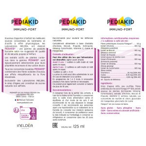 Pediakid® Immunofort - Ingrédients