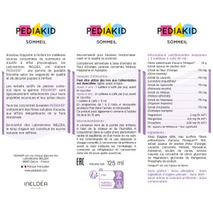 PEDIAKID® SOMMEIL - Favorise l'endormissement PEDIAKID® SOMMEIL - Favorise l'endormissement