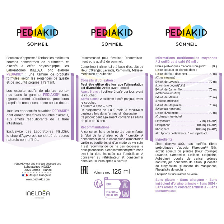 PEDIAKID® SOMMEIL - Favorise l'endormissement