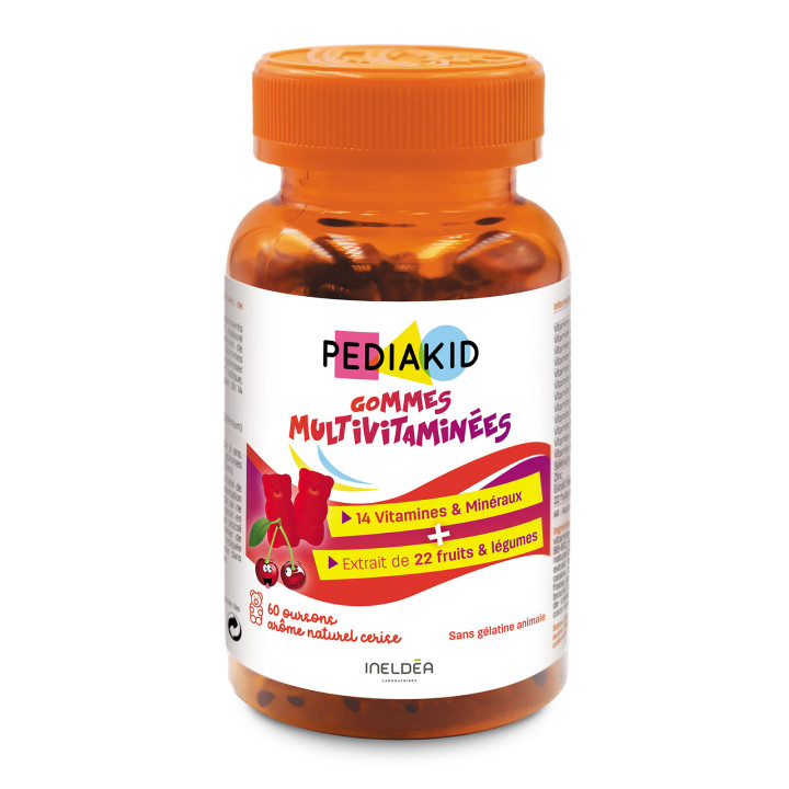 PEDIAKID® Gommes Multivitaminées - 60 gummies