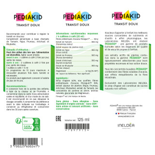 PEDIAKID® TRANSIT DOUX - Régularise le transit - Etui de 125ml