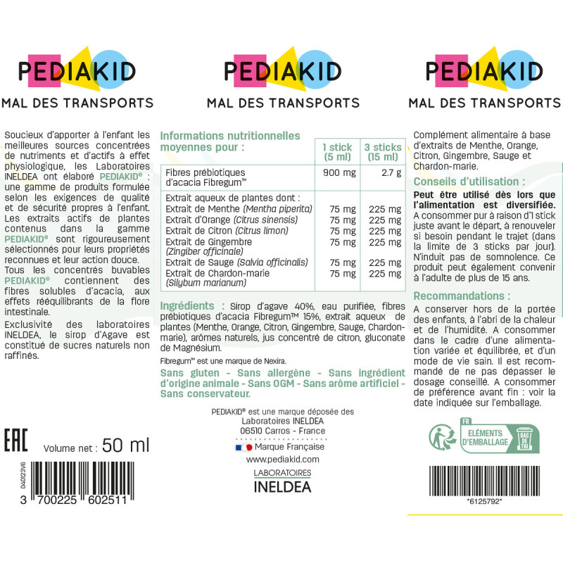 PEDIAKID® Mal des transports : Liquid stick format PEDIAKID® Mal des transports : Liquid stick format