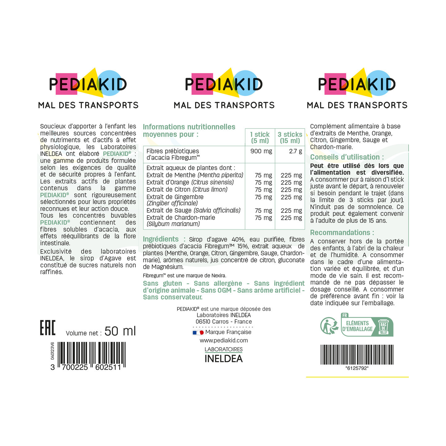 PEDIAKID® Mal des transports - Prévient et lutte contre les nausées et vomissements