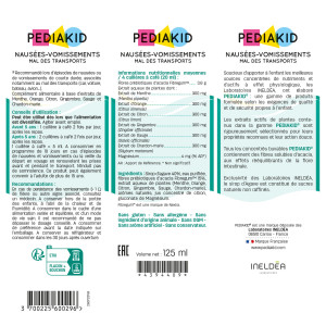 PEDIAKID® Nausées-Vomissements Mal des transports - Reduces nausea PEDIAKID® Nausées-Vomissements Mal des transports - Reduces nausea