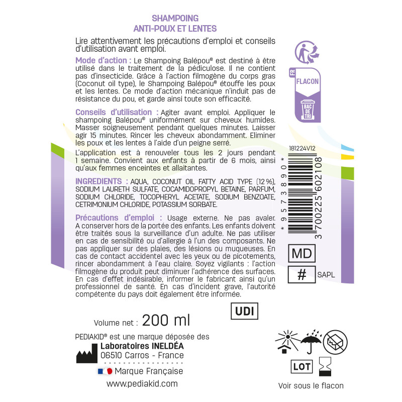 PEDIAKID® BALEPOU SHAMPOING PEDIAKID® BALEPOU SHAMPOING