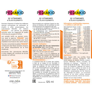 PEDIAKID® 22 Vitamines et Oligo-éléments - Enhances nutrients intake