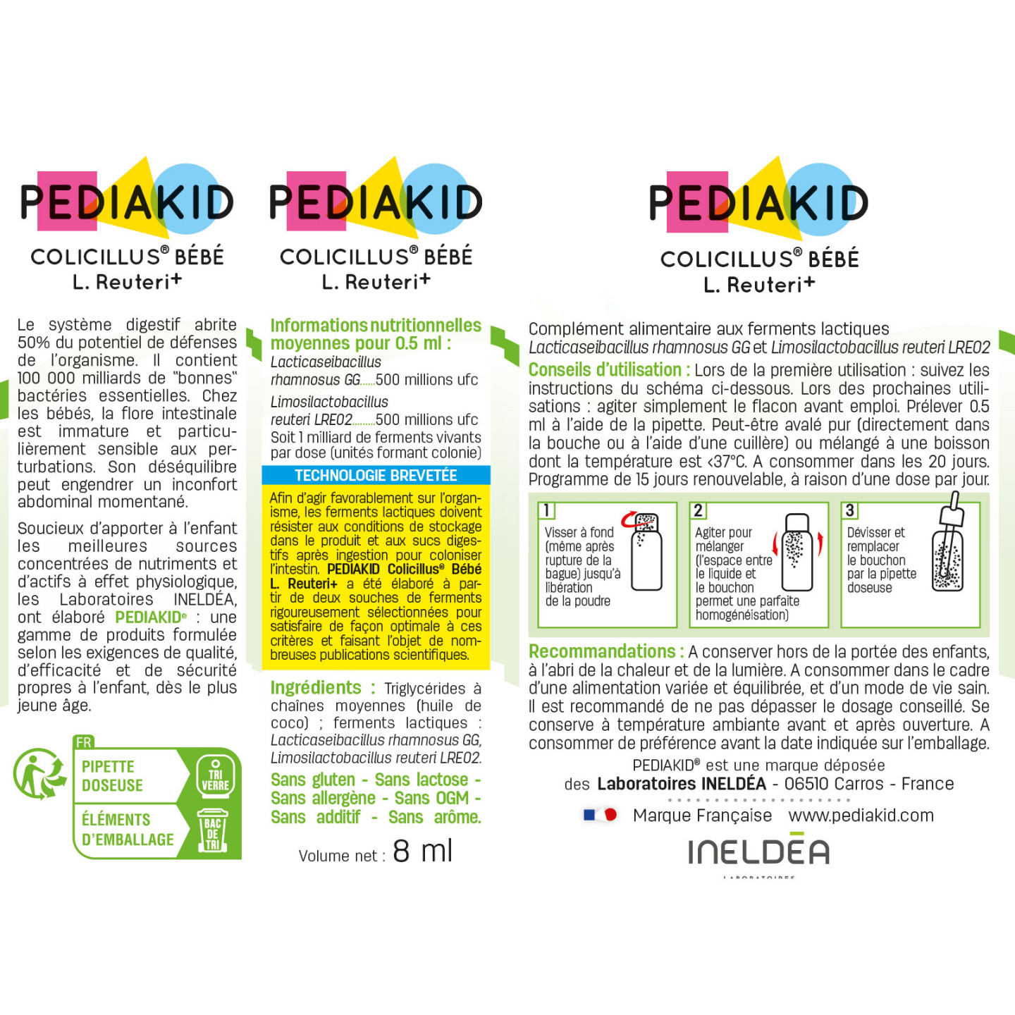 PEDIAKID® Colicillus® Bébé L. Reuteri+ - Helps reduce abdominal cramps