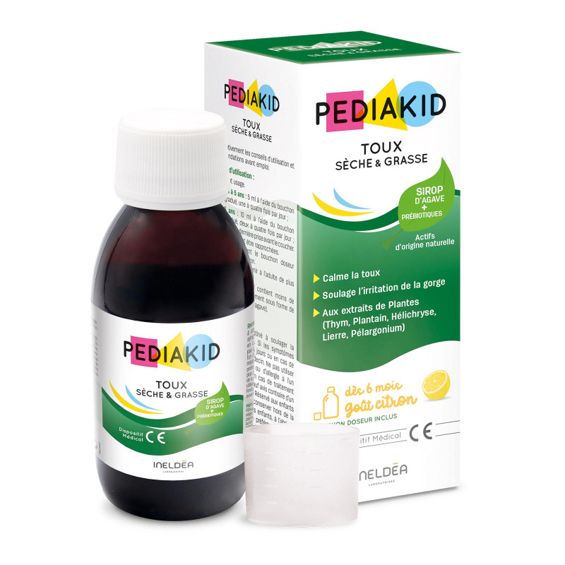 PEDIAKID® Toux Sèche & Grasse: Helps soothe cough and sore throat PEDIAKID® Toux Sèche & Grasse: Helps soothe cough and sore throat