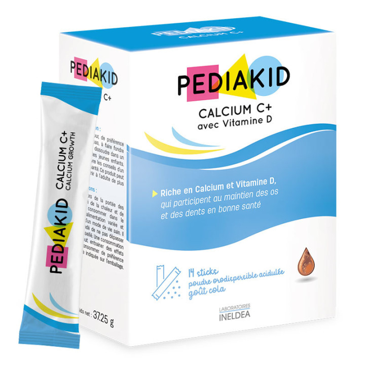 PEDIAKID® CALCIUM C+ - Maintien du Capital osseux - Etui de 14 sticks