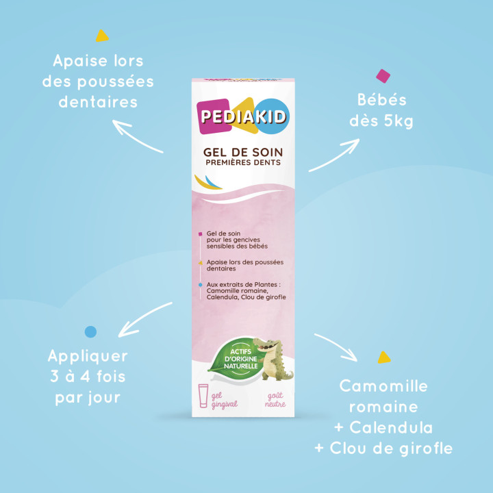 PEDIAKID® Gel de soin Premières Dents - Soothes dental growth