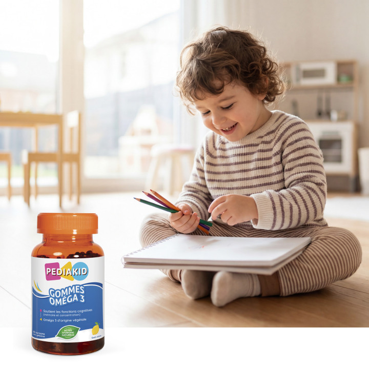 PEDIAKID® Gommes Oméga 3 - Croissance et développement des enfants.