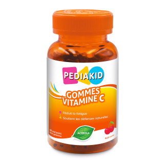 PEDIAKID® Gommes Vitamine C - Réduit la fatigue, soutient les défenses