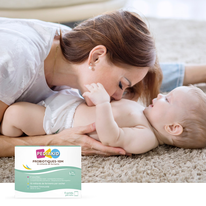 PEDIAKID® Probiotiques 10M - Rééquilibre la flore intestinale - Dès 6 mois