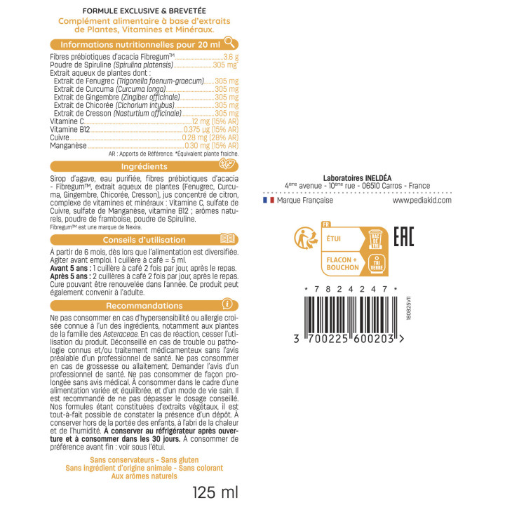PEDIAKID® APPETIT-TONUS - Contribue à stimuler l'appétit