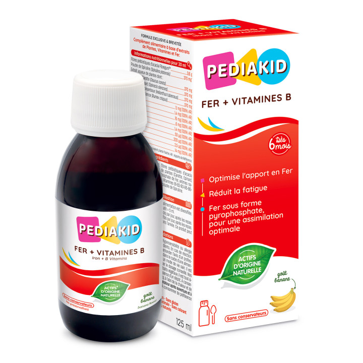 PEDIAKID® FER + VITAMINES B - Enhances iron intake