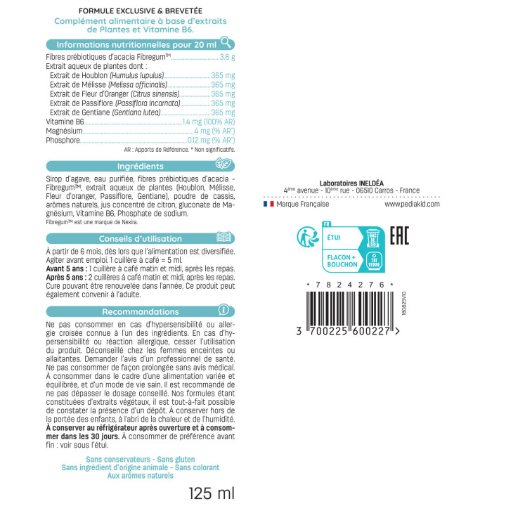 PEDIAKID® NERVOSITE - Favorise l'apaisement et réduit l'agitation