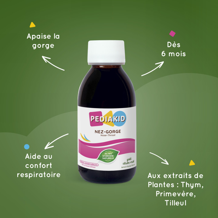 PEDIAKID NEZ-GORGE - Dgage les voies respiratoires - 125 ou 250ml