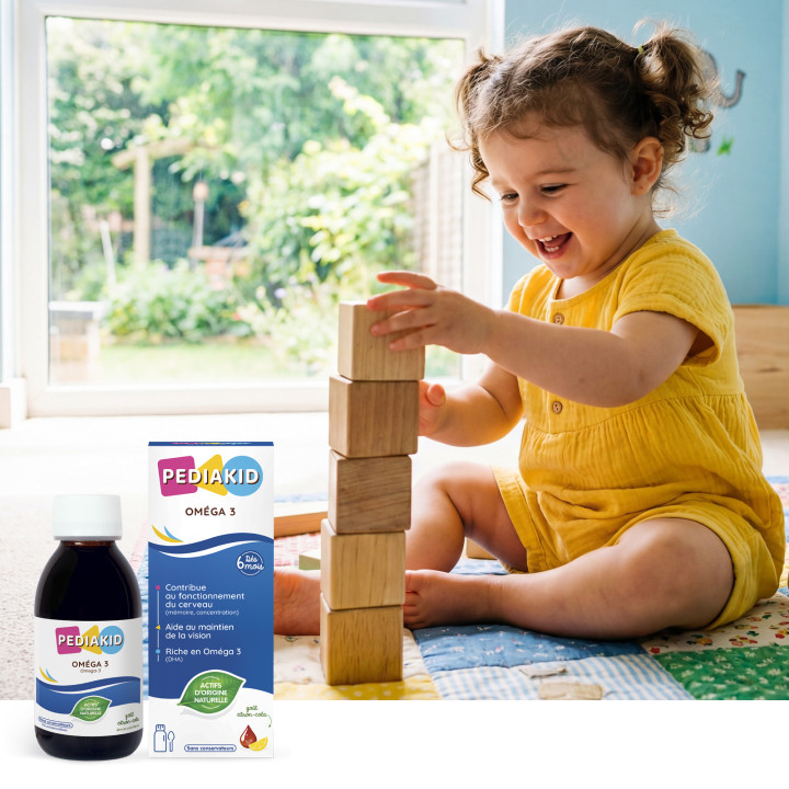 PEDIAKID® OMEGA 3 - Mémoire et concentration - Goût citron-cola