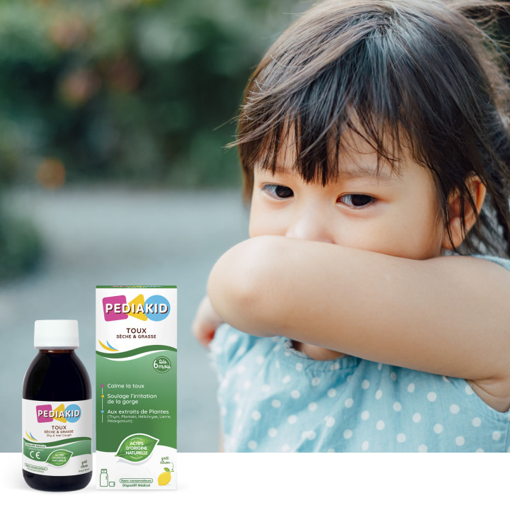PEDIAKID® Toux Sèche & Grasse: Helps soothe cough and sore throat
