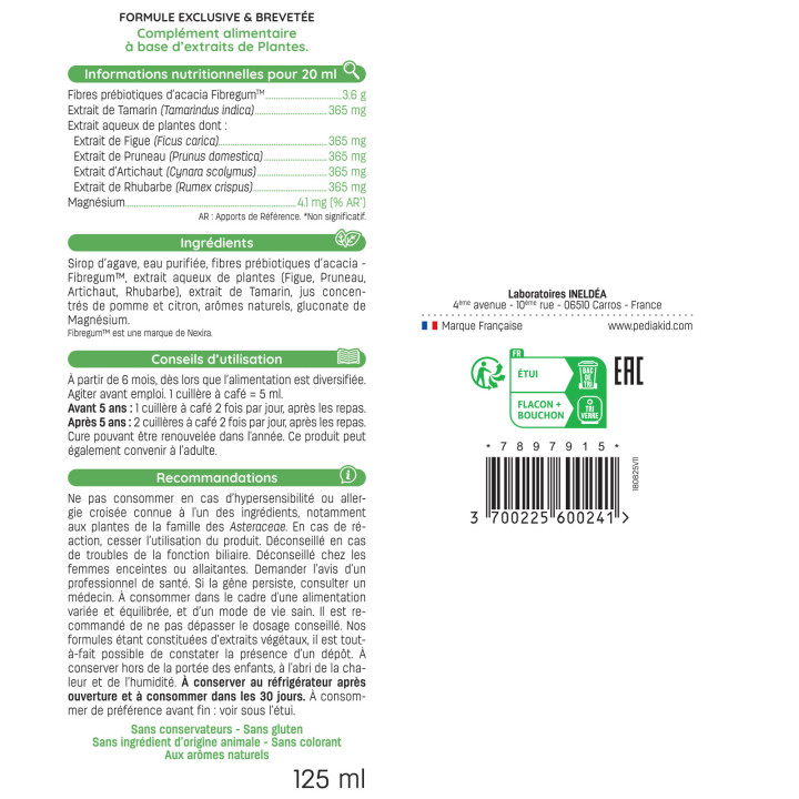 PEDIAKID® TRANSIT DOUX - Regulates the intestinal transit