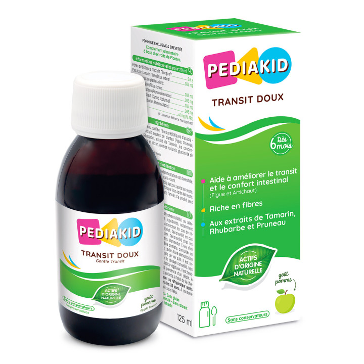 PEDIAKID® TRANSIT DOUX - Régularise le transit - Etui de 125ml