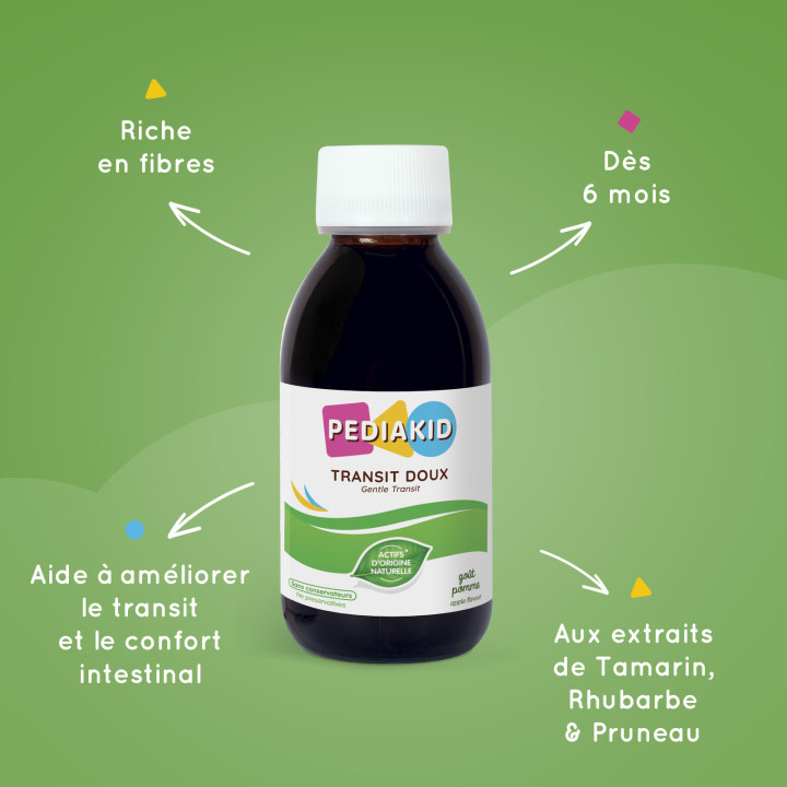 PEDIAKID® TRANSIT DOUX - Régularise le transit - Etui de 125ml