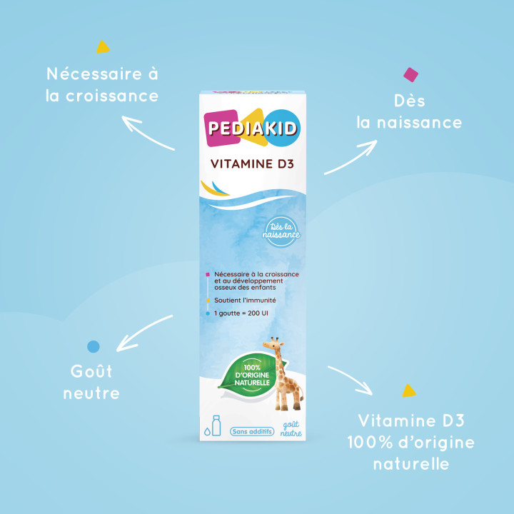 PEDIAKID® VITAMINE D3 - Enhances vitamin D intake