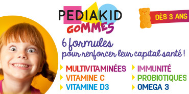 FORME, ÉNERGIE, IMMUNITÉ, ÉVEIL : PEDIAKID® MET LA GOMME !